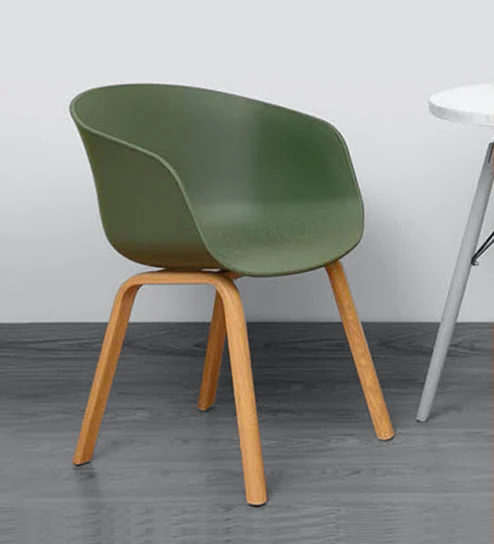 Delta Nordic Plastic Iconic Chairs in Green Colour
