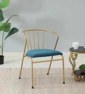 Birsa Metal Cafe Chair In Gold Finish