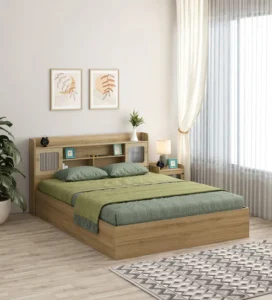 Vida Queen Size Bed in Santana Oak Finish with