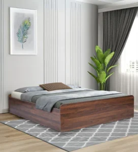 Teen Queen Size Bed in Columbian Walnut Finish