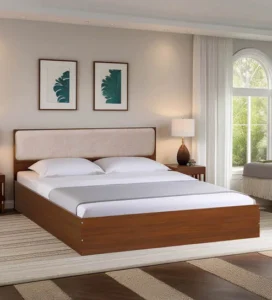 Kawasaki Queen size Bed in Planked Walnut