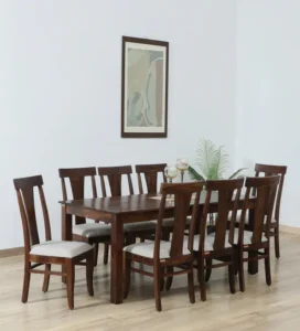 Kentan Sheesham Wood 8 Seater Dining Set Provincial Teak Finish