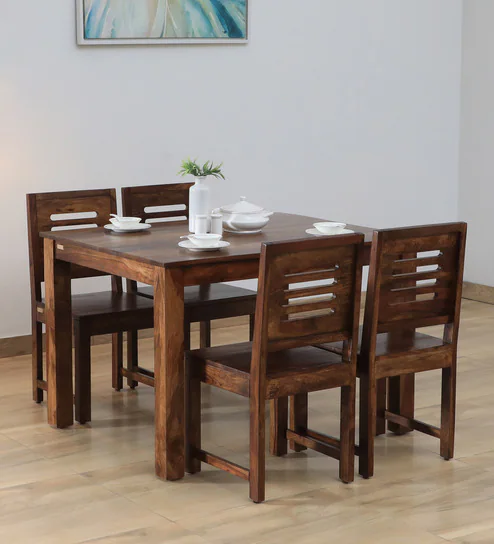 Avilys Sheesham Wood 6 Seater Dining Set In Provincial Teak Finish With Bench