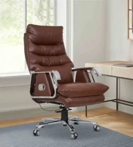 Fortuna Leatherette Executive Chair In Brown Colour
