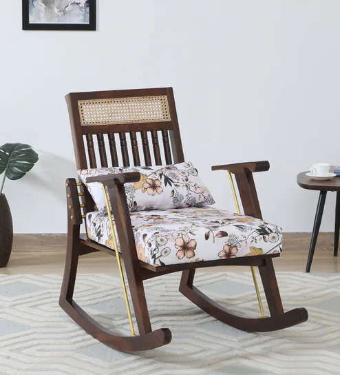 Martinique Sheesham Wood Rocking Chair in Walnut Finish