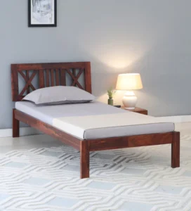 Kenzo Sheesham Wood Single Bed In Honey Oak Finish